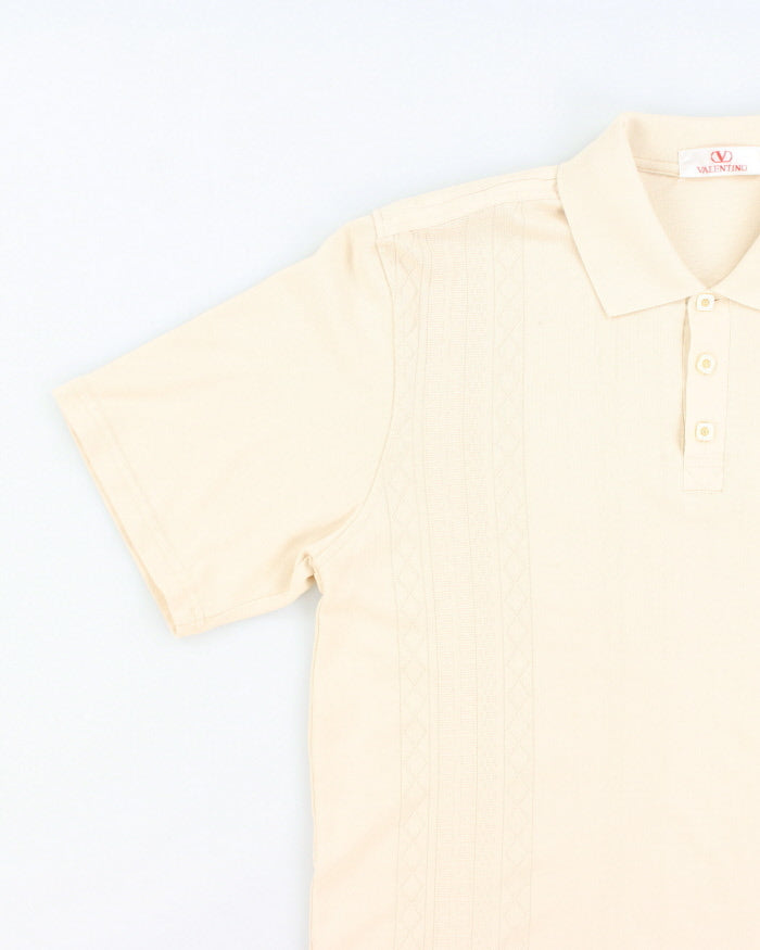 Vintage Valentino Patterned Polo Shirt - L
