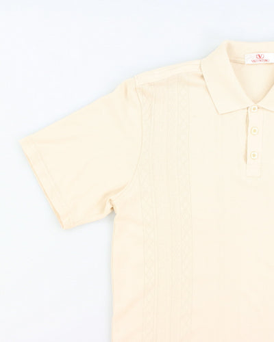 Vintage Valentino Patterned Polo Shirt - L
