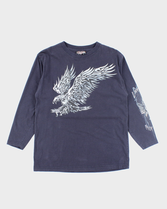 Y2k 00s Eagle Tattoo Long Sleeve T-shirt - S