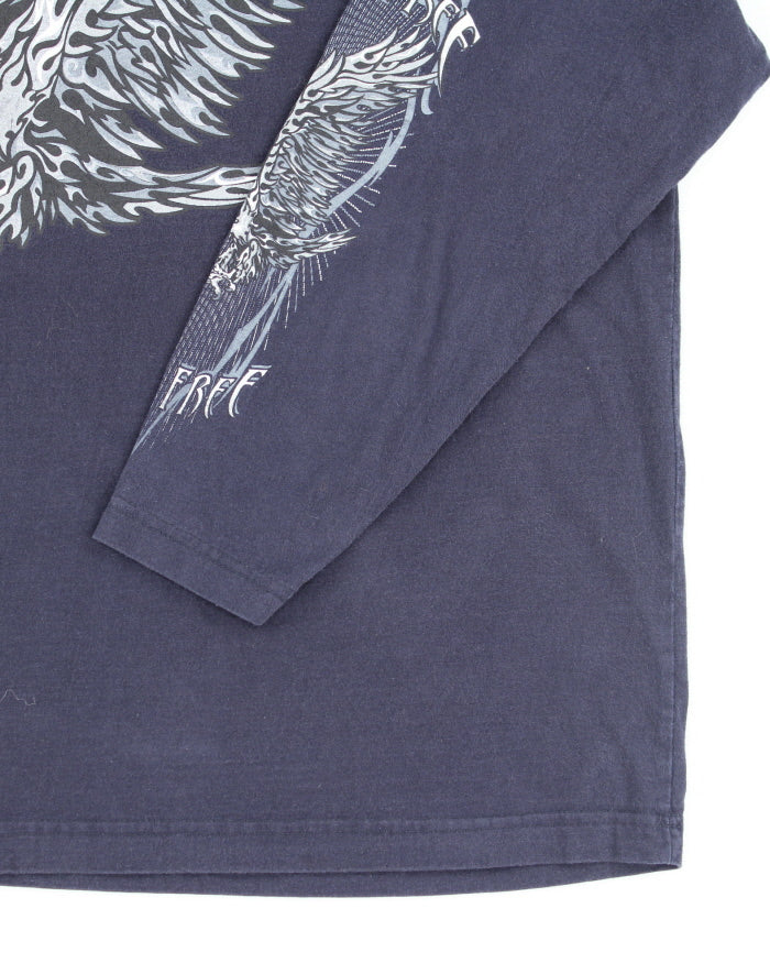 Y2k 00s Eagle Tattoo Long Sleeve T-shirt - S
