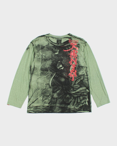 Y2k 00s Ronin Street Wear Long Sleeve T-shirt - M