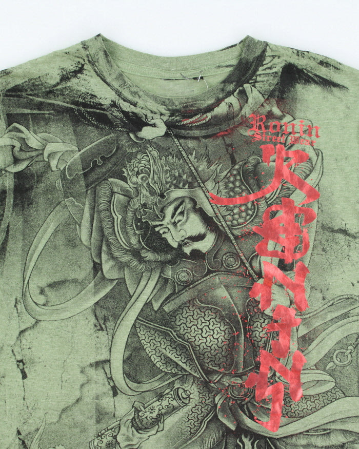 Y2k 00s Ronin Street Wear Long Sleeve T-shirt - M