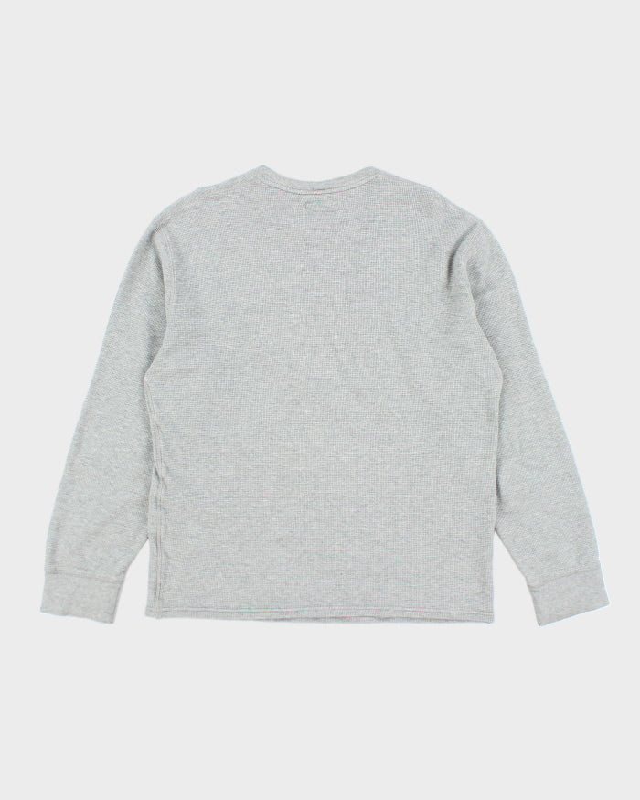 Ralph Lauren Grey Waffle Long Sleeve T-shirt - L