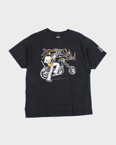 Vintage Sick Bike Graphic Print T-Shirt - L