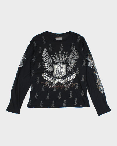 Vintage Y2K Christian Audigier Gothic Long Sleeve T-Shirt - S