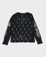 Vintage Y2K Christian Audigier Gothic Long Sleeve T-Shirt - S