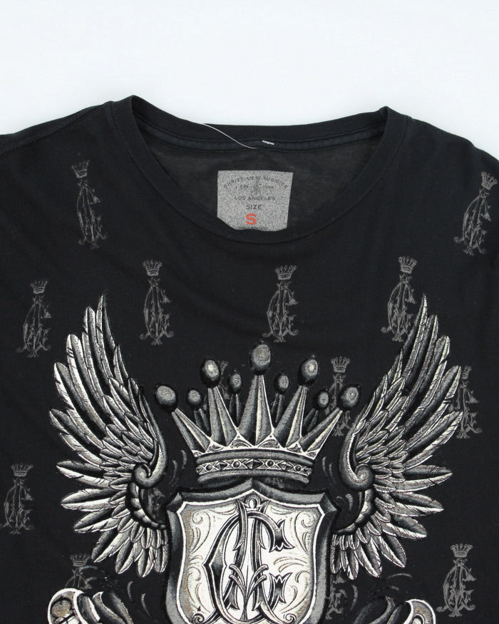 Vintage Y2K Christian Audigier Gothic Long Sleeve T-Shirt - S
