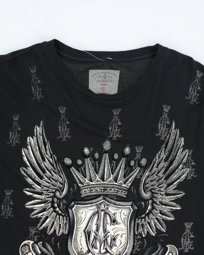 Vintage Y2K Christian Audigier Gothic Long Sleeve T-Shirt - S