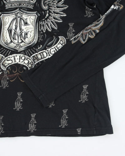 Vintage Y2K Christian Audigier Gothic Long Sleeve T-Shirt - S