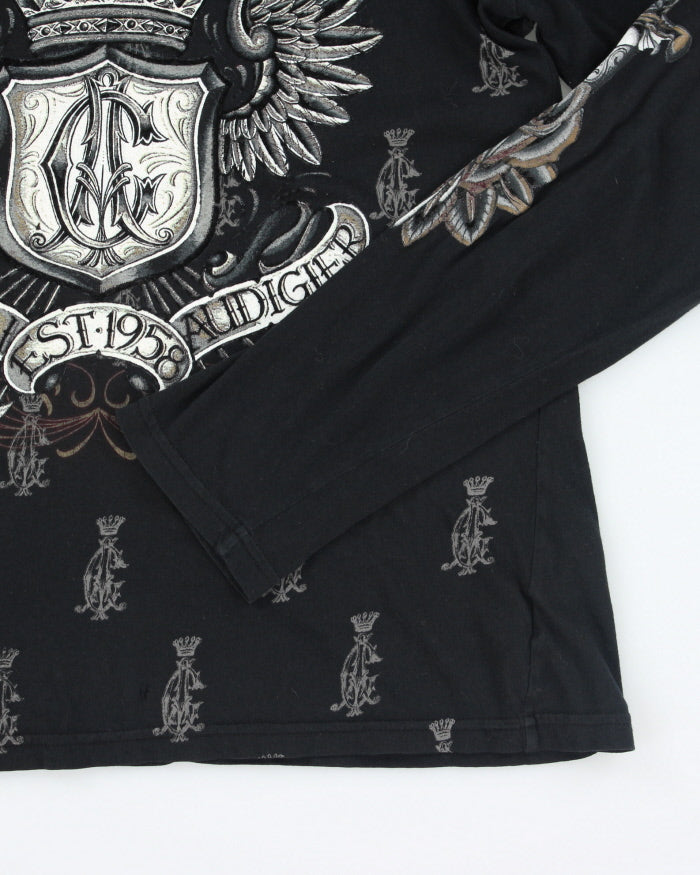 Vintage Y2K Christian Audigier Gothic Long Sleeve T-Shirt - S