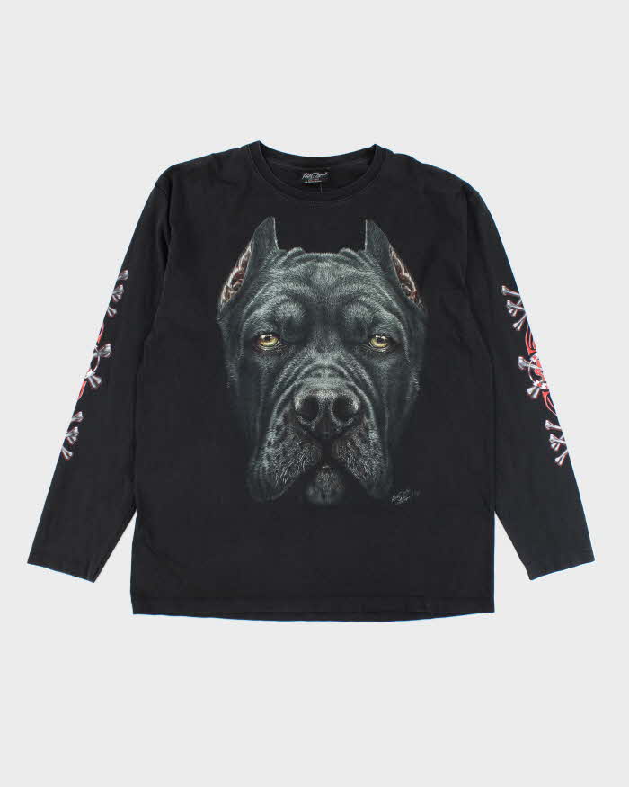 Vintage 90's Oversized Dog Graphic Long-sleeved T-Shirt - XL