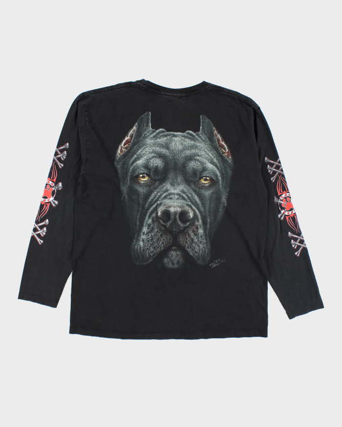 Vintage 90's Oversized Dog Graphic Long-sleeved T-Shirt - XL