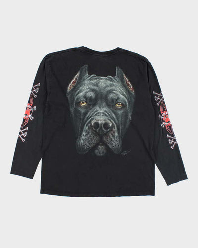 Vintage 90's Oversized Dog Graphic Long-sleeved T-Shirt - XL