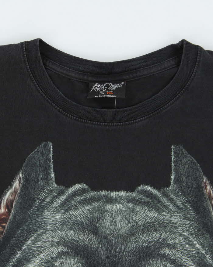 Vintage 90's Oversized Dog Graphic Long-sleeved T-Shirt - XL