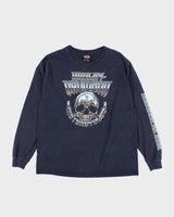 Harley Davidson Heavyweight Gothic Graphic Biker Long-sleeved T-Shirt - XL