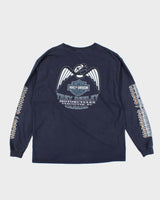 Harley Davidson Heavyweight Gothic Graphic Biker Long-sleeved T-Shirt - XL