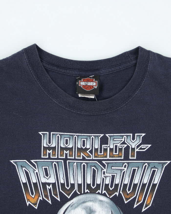 Harley Davidson Heavyweight Gothic Graphic Biker Long-sleeved T-Shirt - XL