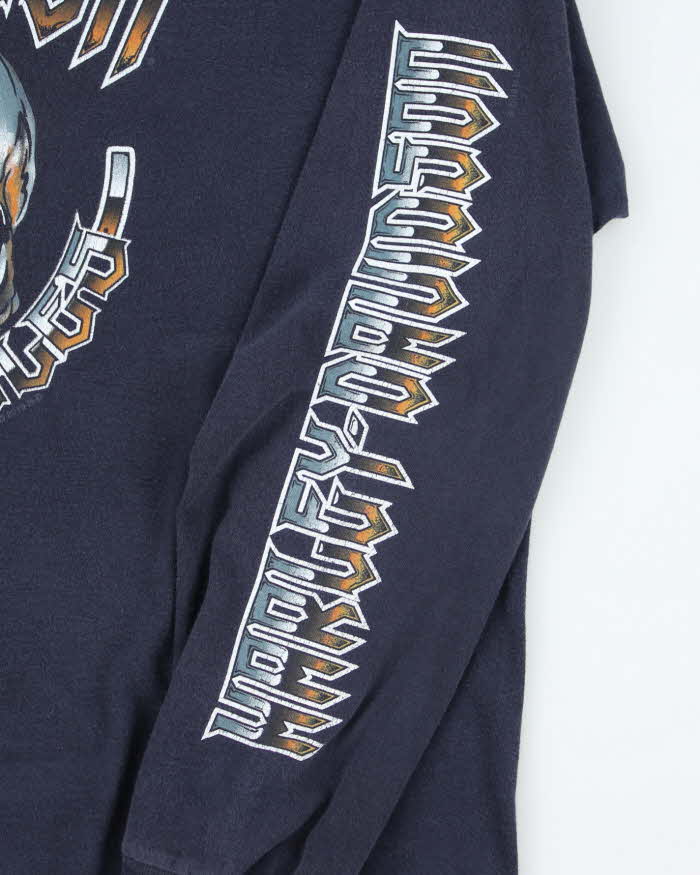 Harley Davidson Heavyweight Gothic Graphic Biker Long-sleeved T-Shirt - XL