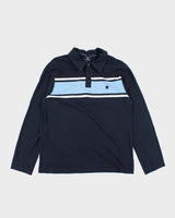 Vintage 90's Converse Striped Long-sleeved Polo Shirt - L