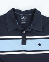 Vintage 90's Converse Striped Long-sleeved Polo Shirt - L