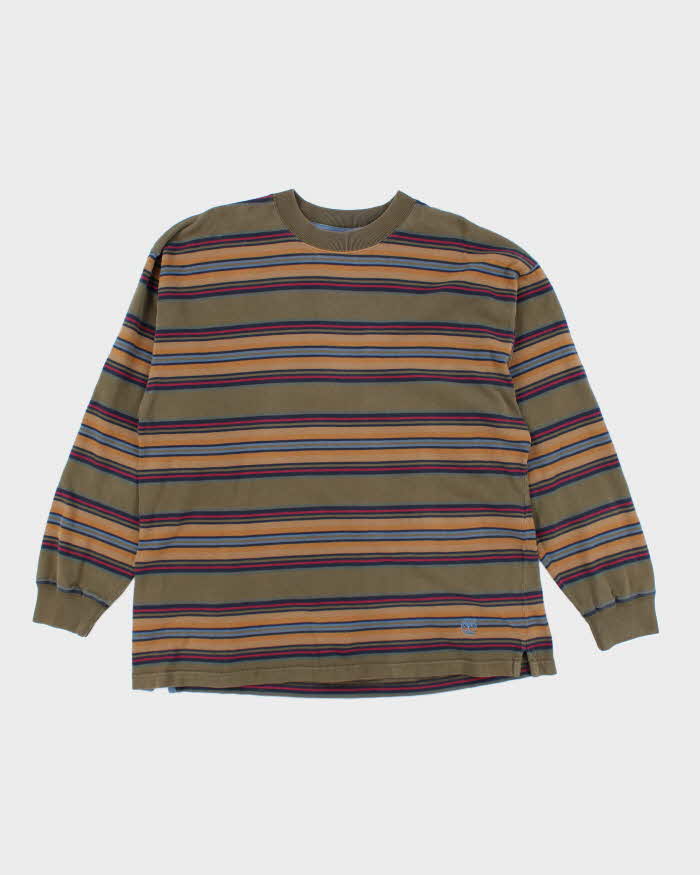 Vintage 2000's Timberland Weather Gear Striped Long-sleeved T-Shirt - L