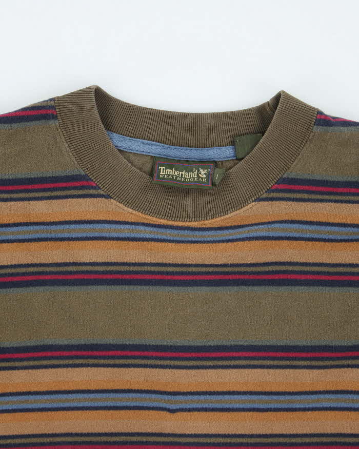 Vintage 2000's Timberland Weather Gear Striped Long-sleeved T-Shirt - L