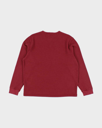Vintage Y2K Guess Waffle Long-sleeved T-Shirt - XL