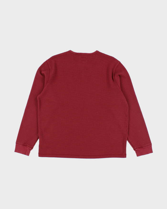 Vintage Y2K Guess Waffle Long-sleeved T-Shirt - XL