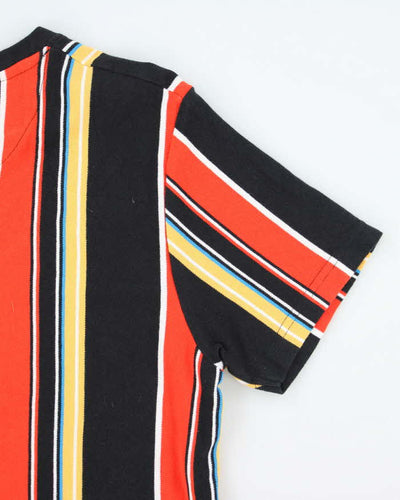 Vintage 2000's Kangol Embroidered Logo Striped T-Shirt - M