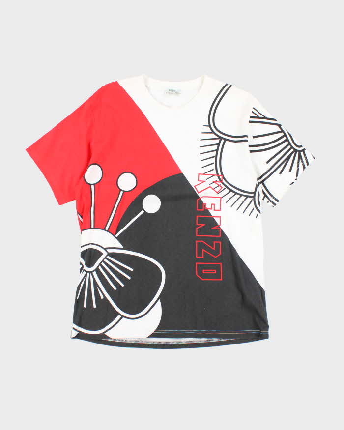 Vintage 2000's Kenzo All Over Print Graphic T-Shirt - XL
