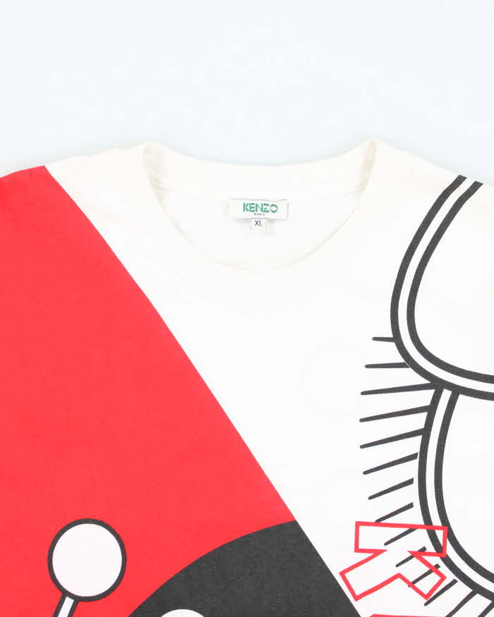 Vintage 2000's Kenzo All Over Print Graphic T-Shirt - XL