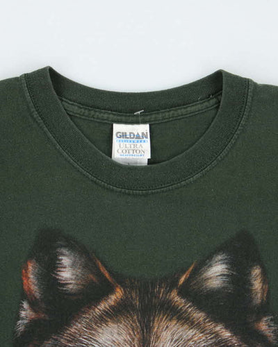 Vintage 2000's Wolf Head Graphic T-Shirt - L