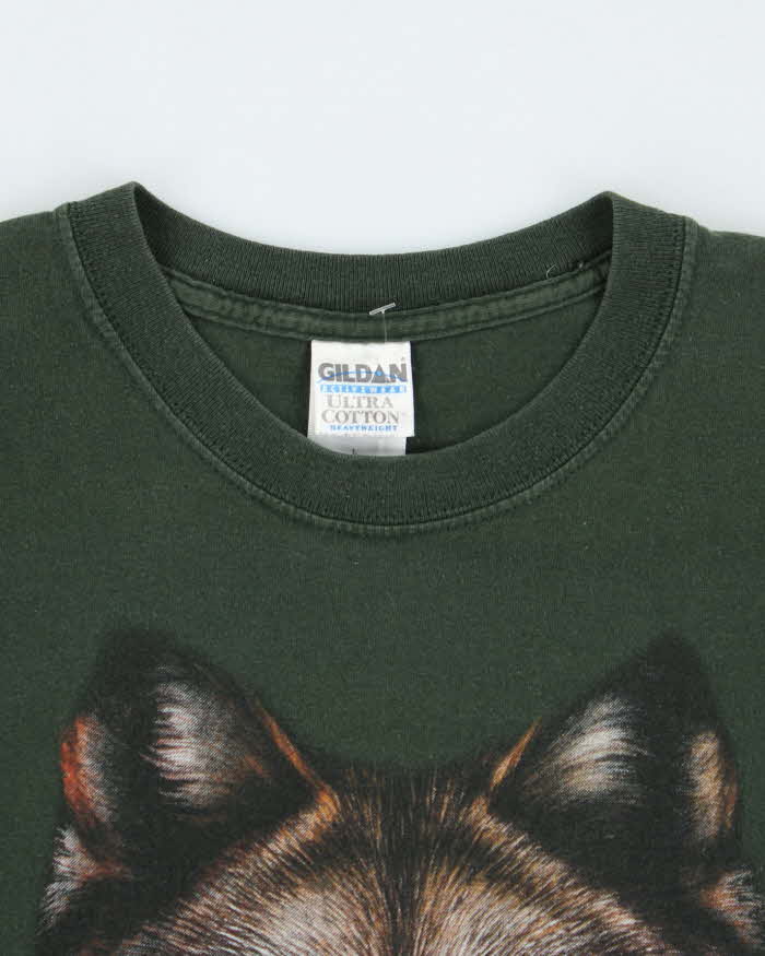 Vintage 2000's Wolf Head Graphic T-Shirt - L