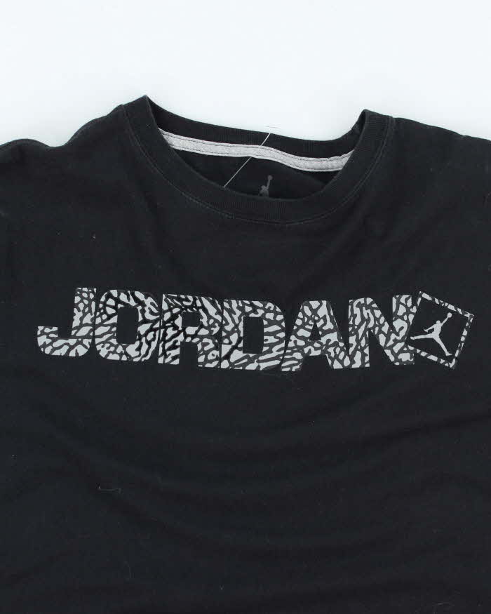 Nike Air Jordan Elephant Print Spell Out Graphic T-Shirt - L