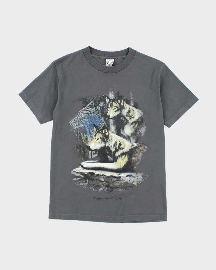 Vintage 2000's Wolf Pack Vancouver Graphic T-Shirt - S