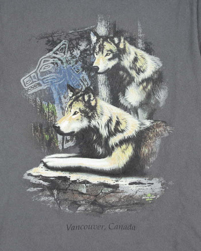 Vintage 2000's Wolf Pack Vancouver Graphic T-Shirt - S