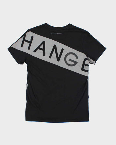 Vintage Y2K Armani Exchange V-Neck All Over Print T-Shirt - XS