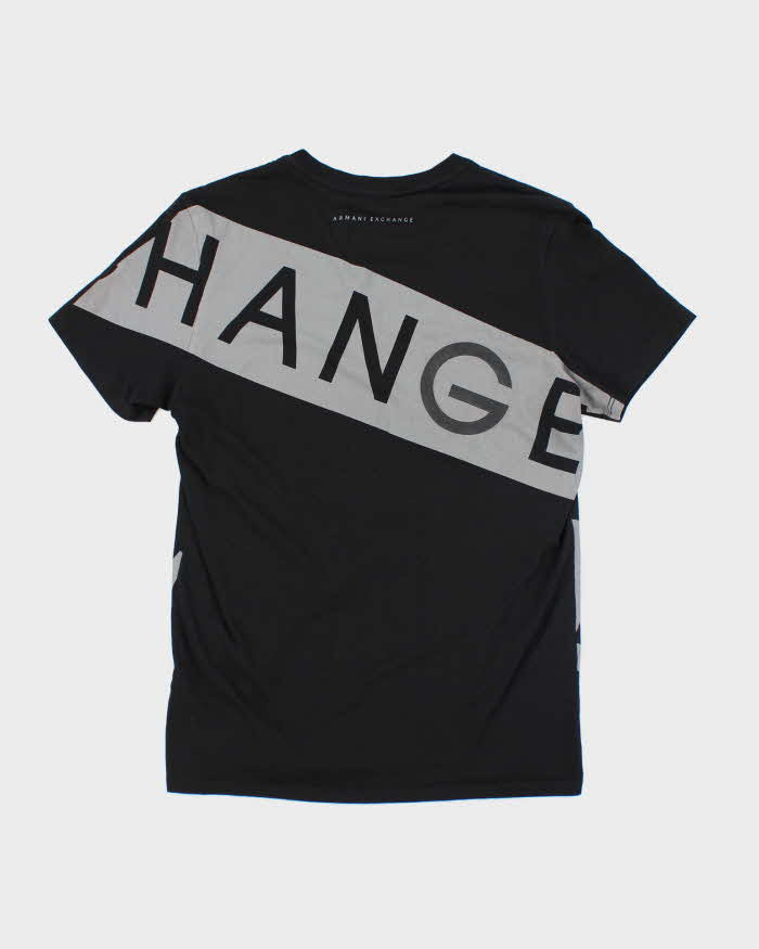 Vintage Y2K Armani Exchange V-Neck All Over Print T-Shirt - XS