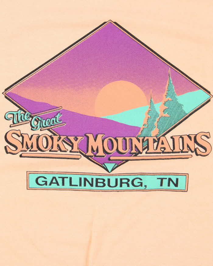 Vintage 80's Smokey Mountains Single Stitch Graphic T-Shirt - XL