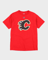 Vintage Reebok Calgary Flames NHL Logo Graphic T-Shirt - M