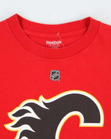 Vintage Reebok Calgary Flames NHL Logo Graphic T-Shirt - M