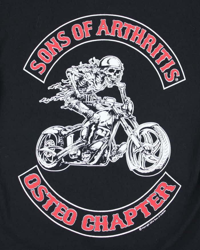 Vintage 2000's Parody Biker Arthritis Graphic T-Shirt - M