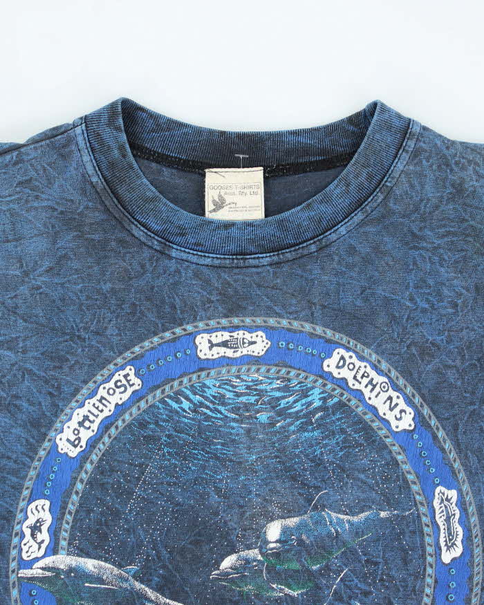 Vintage 2000's Bottle Nose Dolphins Graphic T-Shirt - M