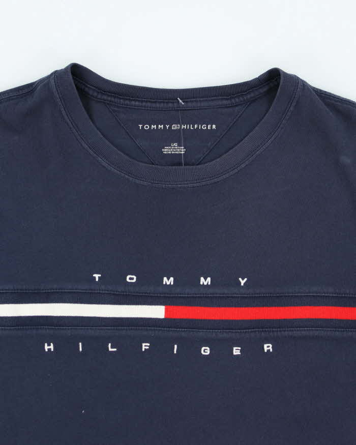Vintage Tommy Hilfiger Flag Spell Out Graphic T-Shirt - L