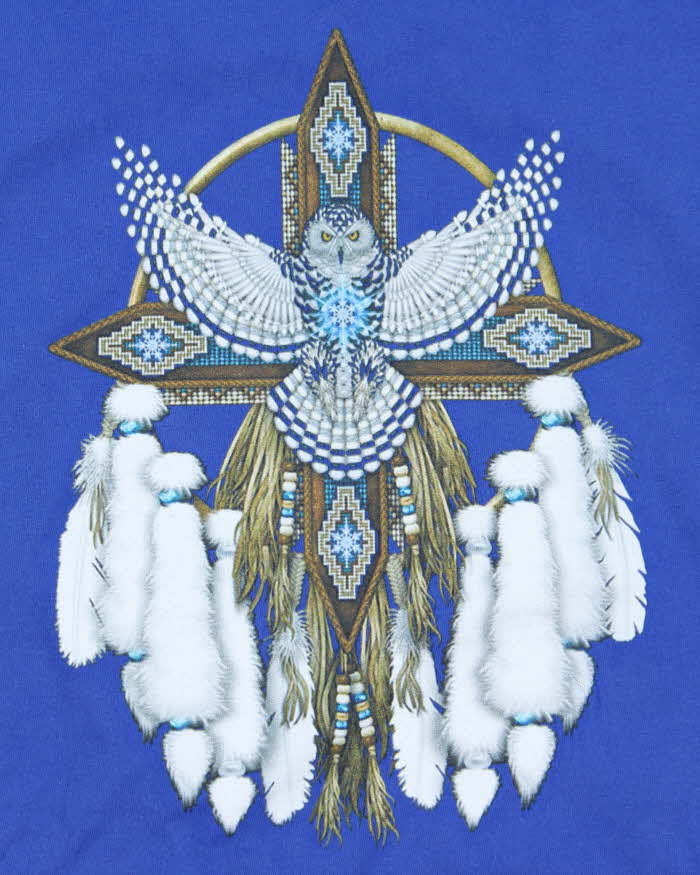 Vintage 2000's Dream Catcher Owl Graphic T-Shirt - S