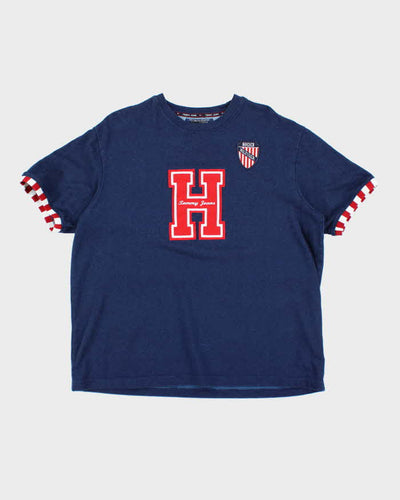 Vintage 90's Tommy Hilfiger Heavyweight H Logo T-Shirt - XL