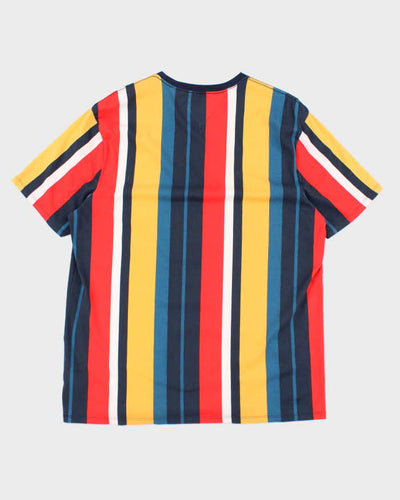 Tommy Hilfiger Big Spell Out Logo Striped T-Shirt - XL