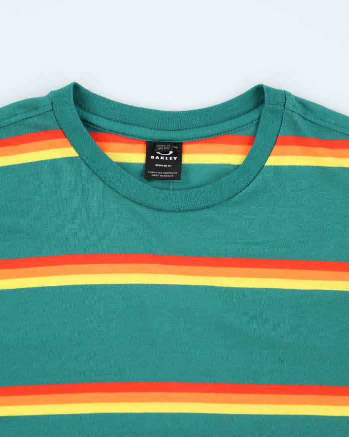 Vintage 2000's Oakley Striped Lightweight T-Shirt - XL