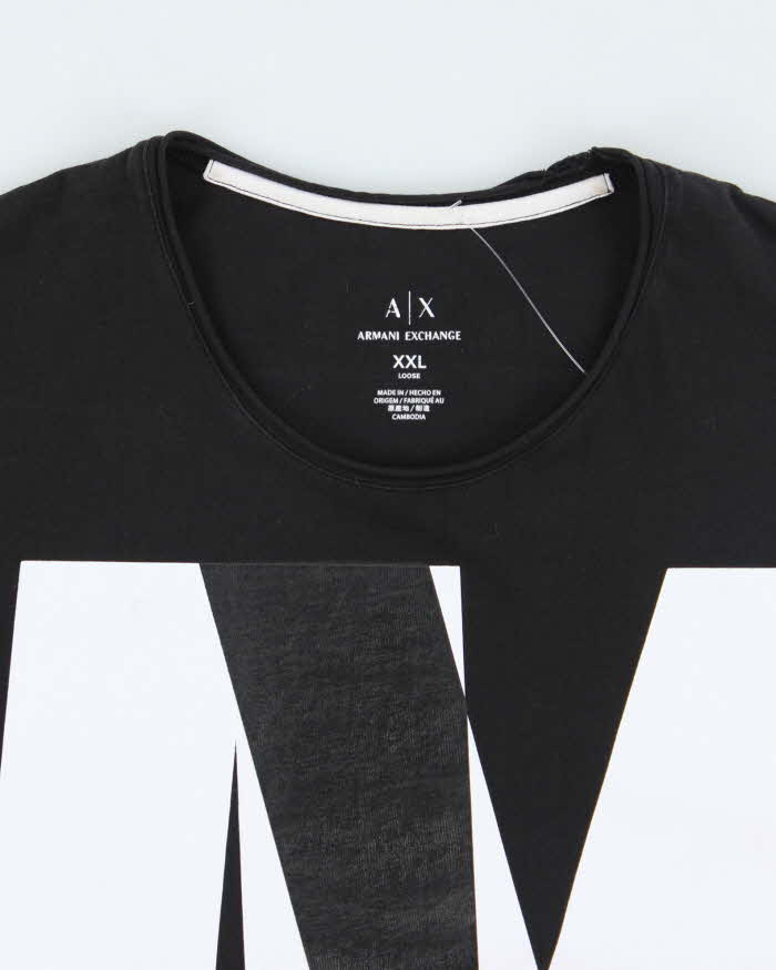 Vintage 2000's Armani Exchange Big Logo Graphic T-Shirt - XXL