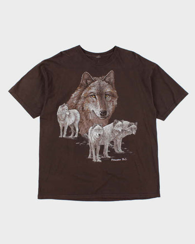 Vintage 90's Wolf Pack Graphic T-Shirt - XL
